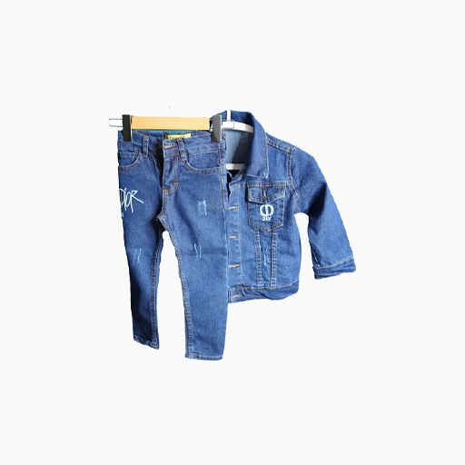 Christian Dior Denim Jacket and Jeans sets Boys Casual Outfits