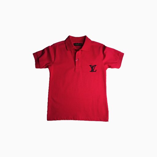 Louis Vuitton Children Summer Polo T-shirt Red