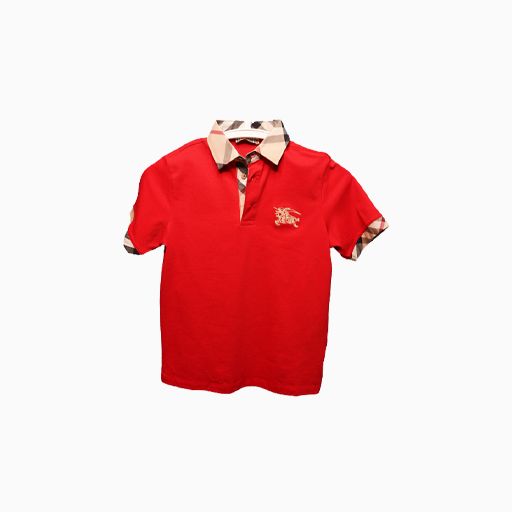 Burberry Children Summer Polo T-shirt Red