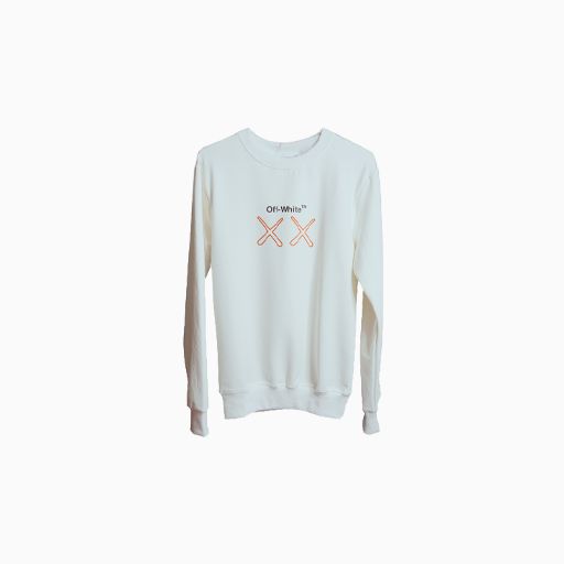 OFF WHITE Long Sleeves Men Weater White