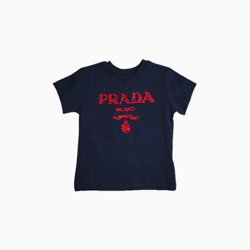 Prada Children Summer Polo T-shirtfor Girls Black