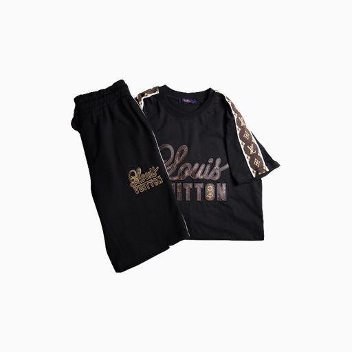 Louis Vuitton Men Summer Tracksuit Black
