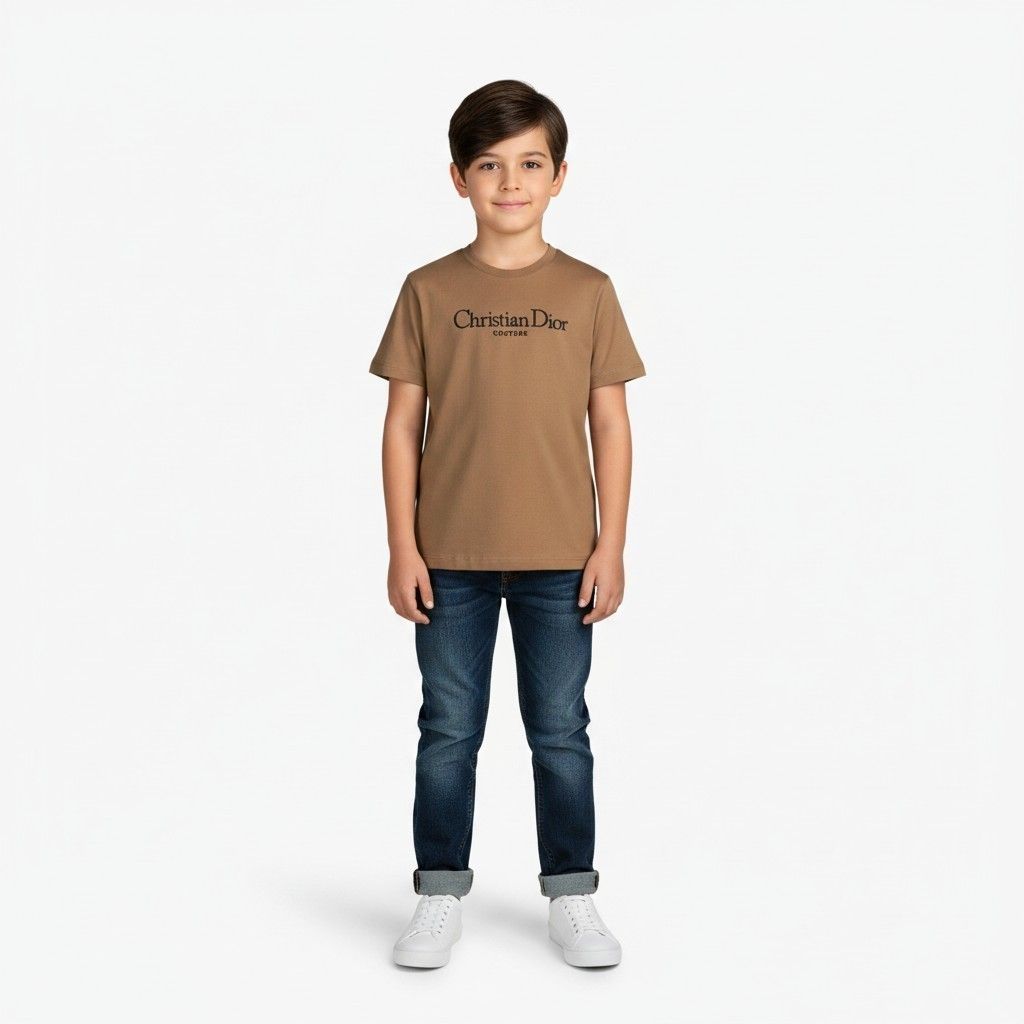 Children Summer T-shirt Brown Children Summer T-shirt Brown