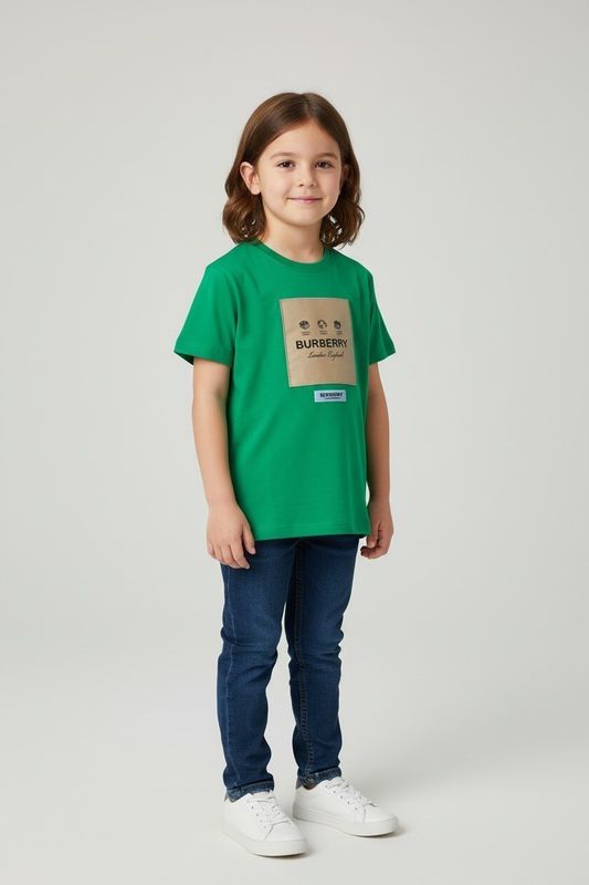 Children Summer T-shirt for Boy Green
