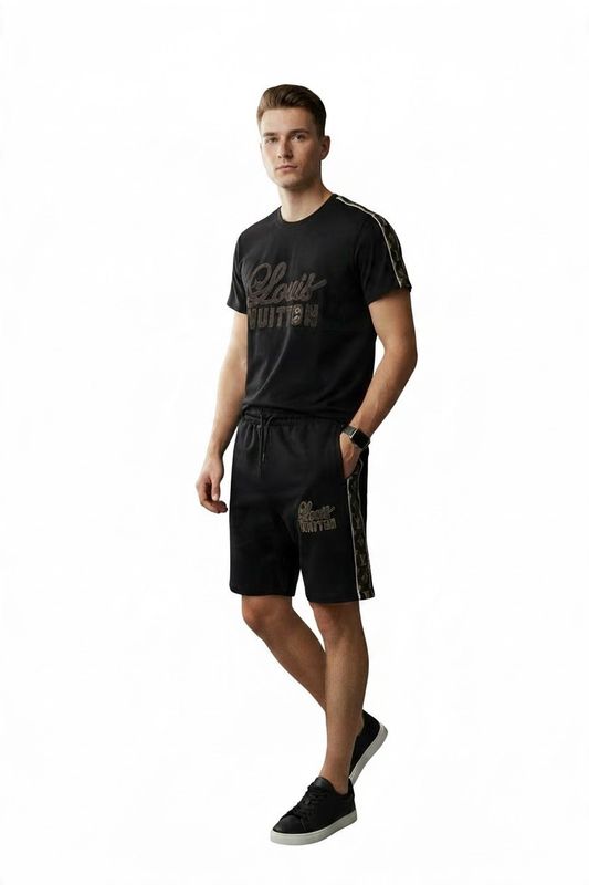 Men Summer Tracksuit Black