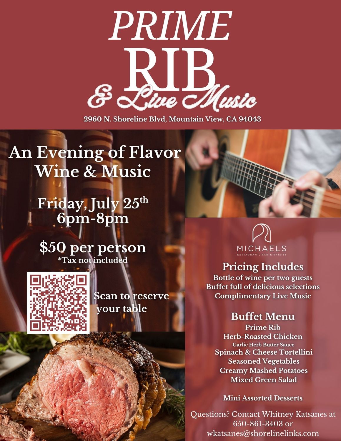 7/25 Prime Rib Buffet Night