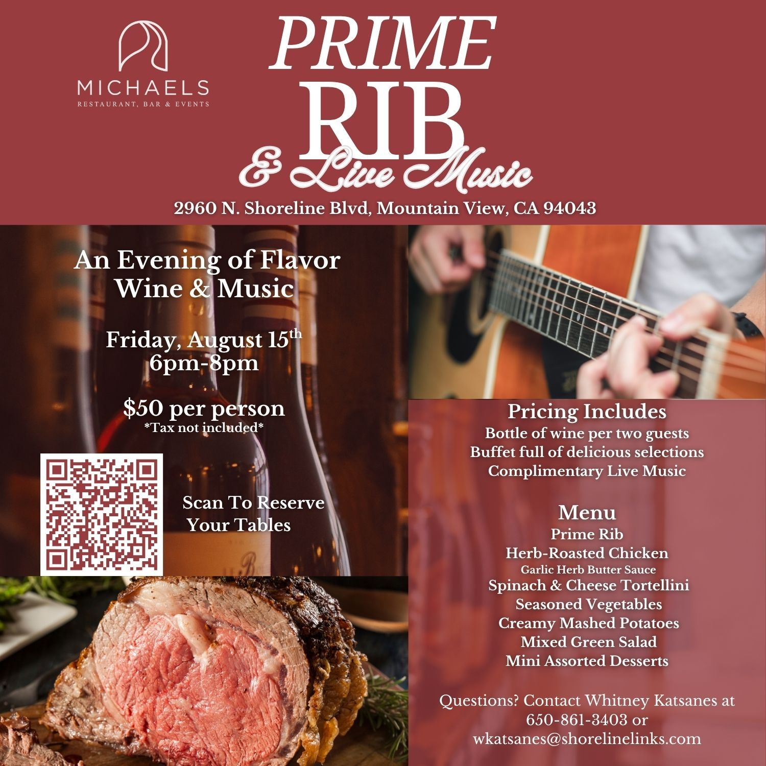 8/15 Prime Rib Buffet Night
