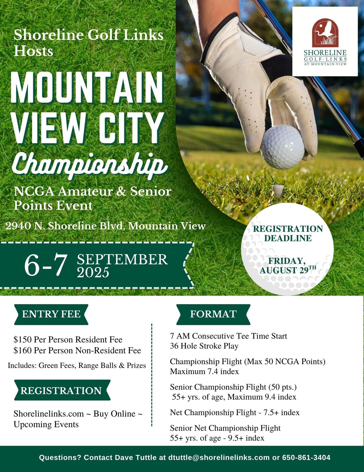 Mountain View City Championship: NCGA Amateur &amp; Senior Points Event