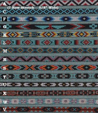7 ROW BEADED STRETCH HAT BAND