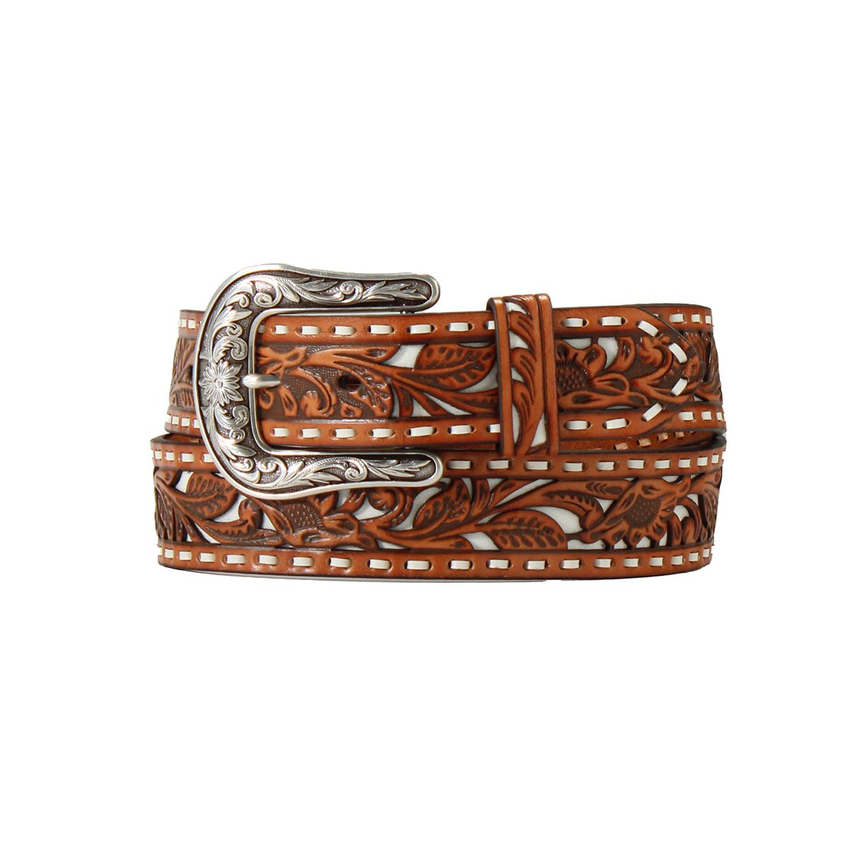 NOCONA FLORAL WITH GLITTER UNDERLAY BELT