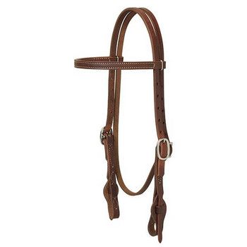 WEAVER WORKING TACK QUICK CHANGE SINGLE-PLY HEADSTALL, LEATHER TAB ENDS