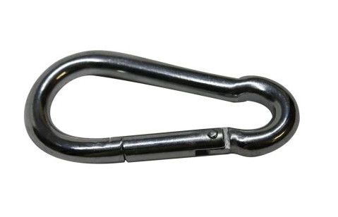 4" CHROME PLATED CARABINER SPRING SNAP