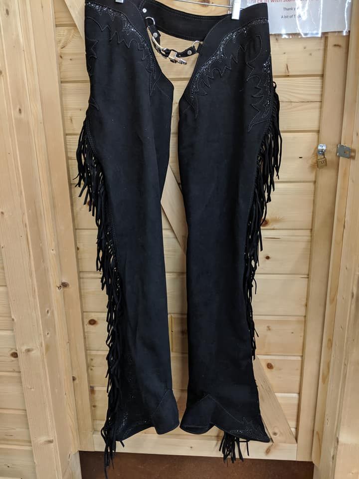 BLACK SUEDE CHAPS XS