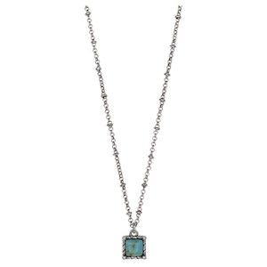 SQUARE TURQUOISE NECKLACE