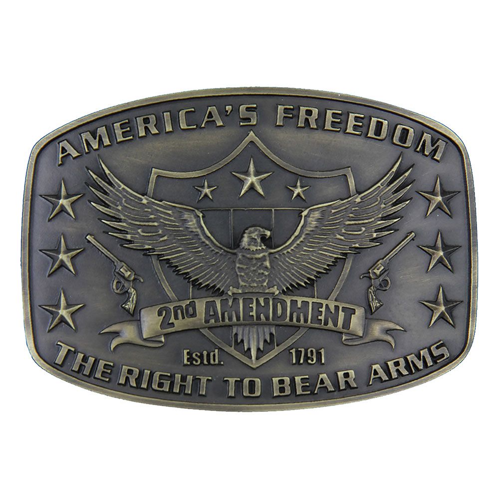 ATTITUDE BUCKLES 2ND AMENDMENT HERITAGE BUCKLE