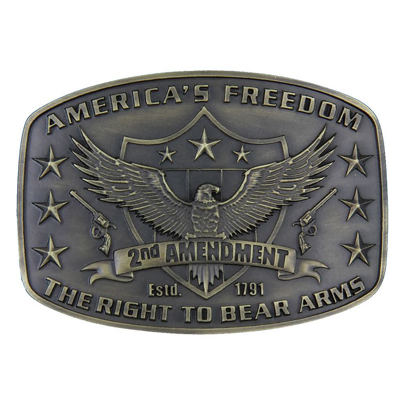 ATTITUDE BUCKLES 2ND AMENDMENT HERITAGE BUCKLE