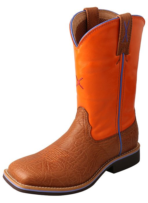 Tan Bull Hide/ Orange Work boot