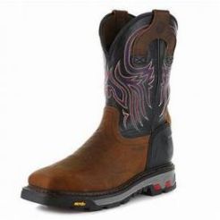JUSTIN MEN&#39;S STEEL TOE EH COWBOY WORK BOOTS