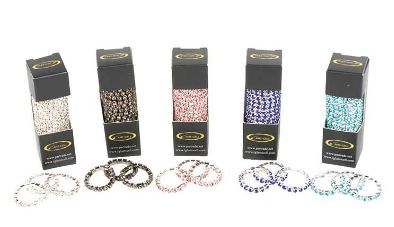 LAMI-CELL CRYSTAL RING BRAID BANDS