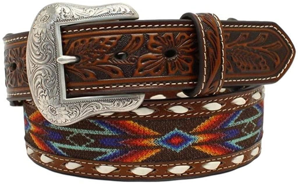 NOCONA BUCKSTITCH W/MULTI DESIGN BELT