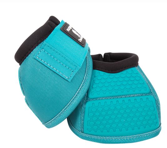 New! Classic Equine DY NO Turn Fleece Bell Boots – Black main image 1