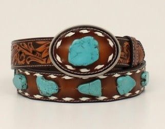 SUNFLOWER TABS TURQUOISE STONE BELT