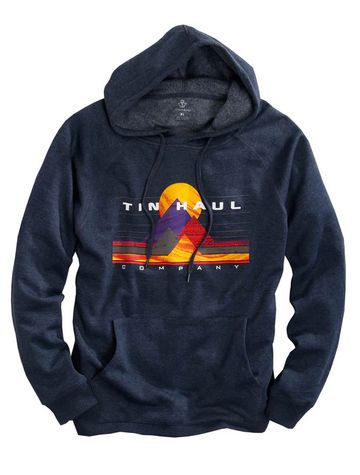 10-097-0300-0893 TIN HAUL GEOMETRIC TRIANGLES HOODED SWEATSHIRT NAVY