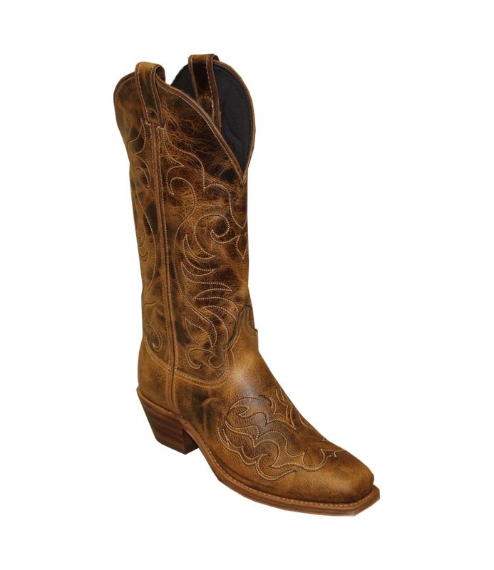 ABILENE 12″ ANTIQUED TAN COWHIDE BOOT