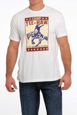 CINCH &quot;CAMP YEEHAW&quot; TEE CREAM