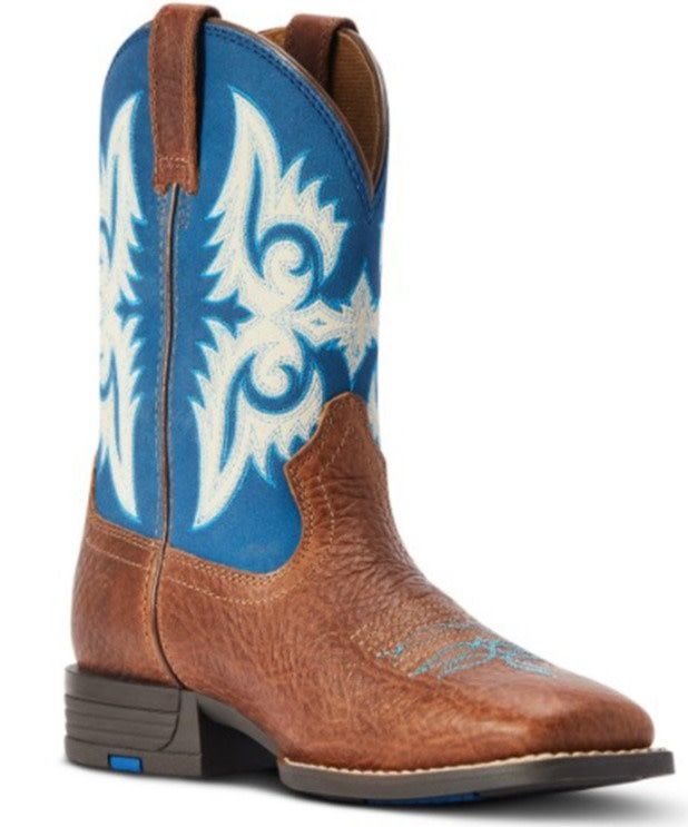 ARIAT YOUTH LONESTAR BOOT RED DIRT ROAD/BLUE WAVES