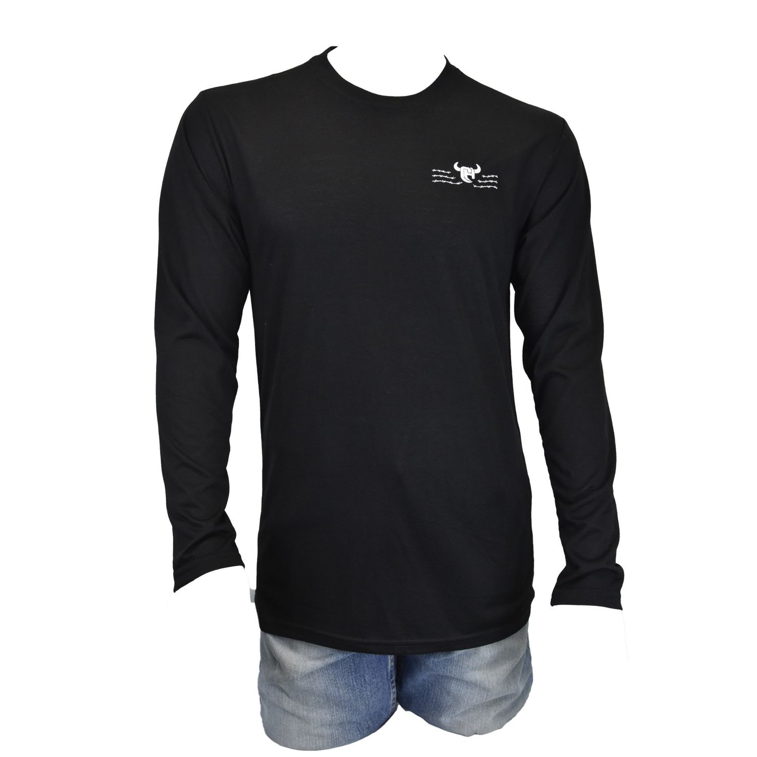 COWBOY HARDWARE BARBED LOGO PREMIUM L/S TEE BLACK