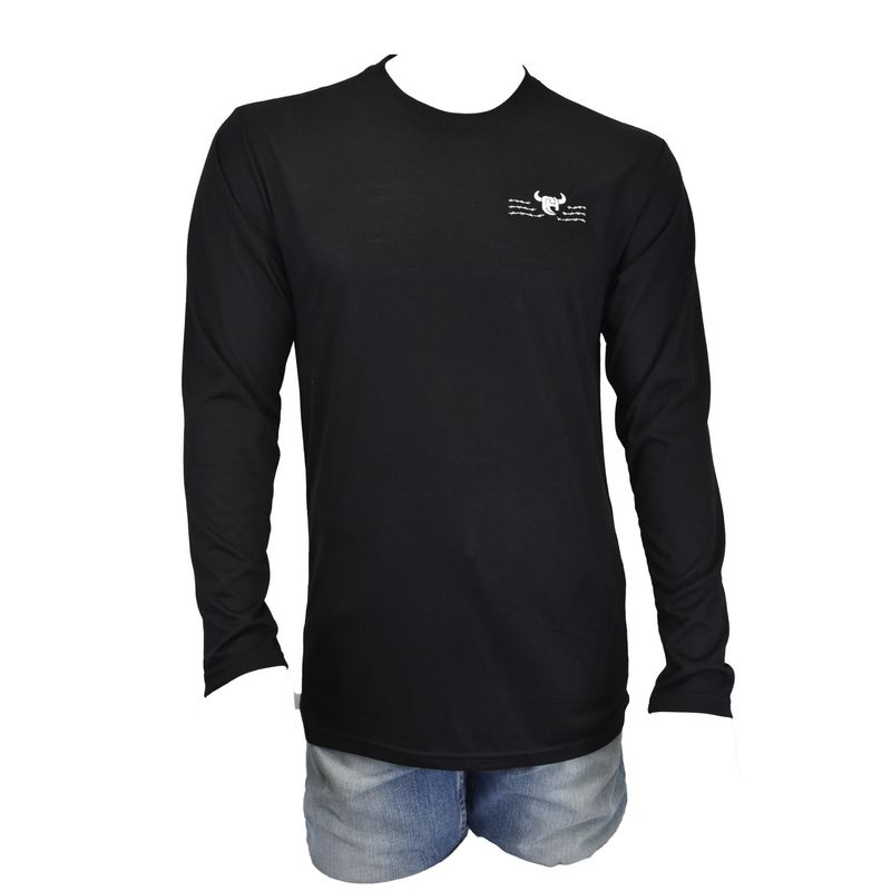 COWBOY HARDWARE BARBED LOGO PREMIUM L/S TEE BLACK