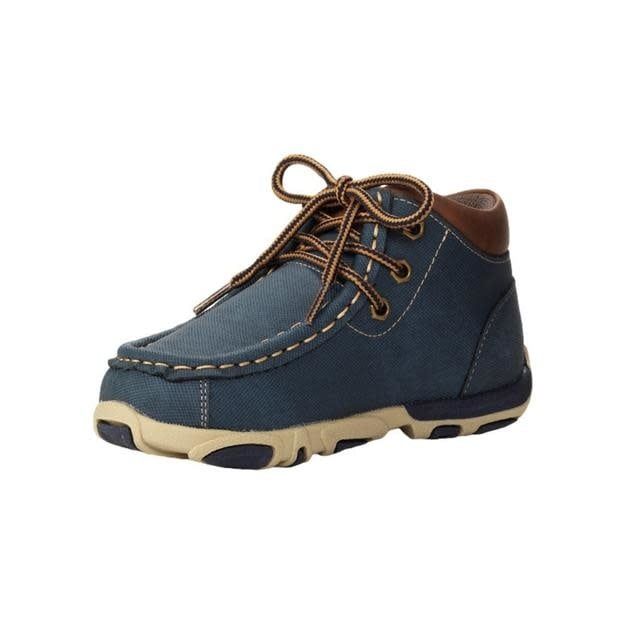 446008827 TWISTER KIDS SHUKKA LEATHER ACCENT BLUE BOOTS