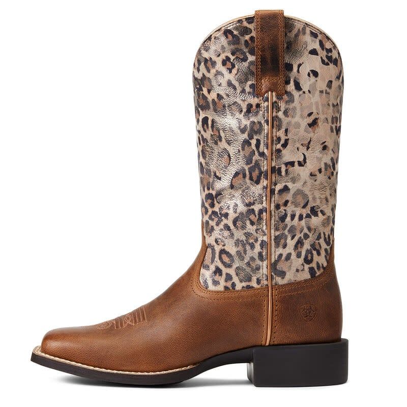 ARIAT ROUND UP METALLIC LEOPARD PEARL BRN