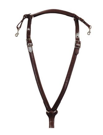 CIRCLE Y OVER NECK BREAST COLLAR W/NICKEL