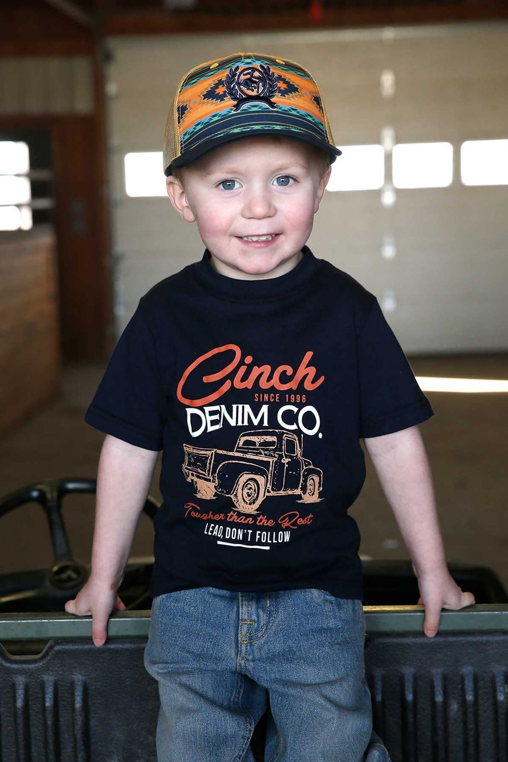 CINCH TODDLER BOYS DENIM CO. NAVY TEE