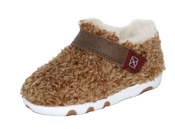 TWISTED X INFANT DRIVING MOC GOLDEN SHAG &amp; BOMBER