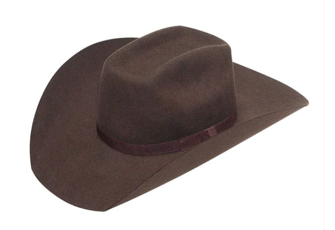 TWISTER YOUTH WOOL WESTERN HAT CHOCOLATE