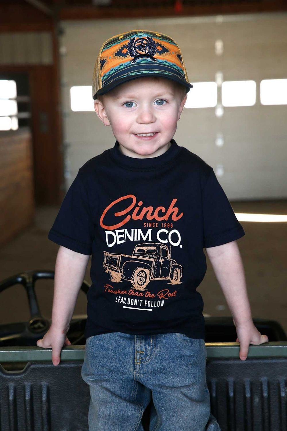 CINCH INFANT BOYS DENIM CO. NAVY TEE