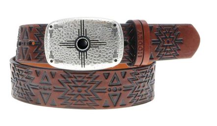 &quot;DAKOTA&quot; BROWN/BLACK W/AZTEC BELT
