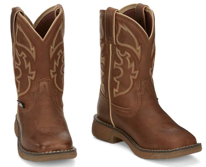 JUSTIN RUSH JUNIOR 8&quot; SADDLE TAN COWHIDE