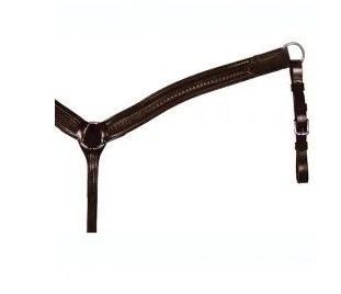 CIRCLE Y 1 3/4&quot; CONTOURED SHELL TOOLED BREAST COLLAR