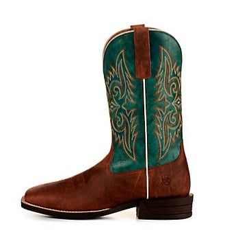 10042393 ARIAT WILD THANG BOOT FIERY BROWN/EMERALD GREEN