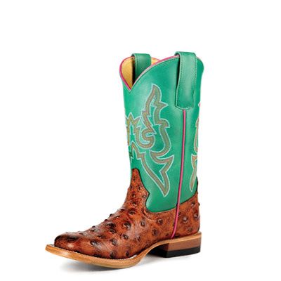 MACIE BEAN WESTERN COGNAC IMPOSTRICH PRINT