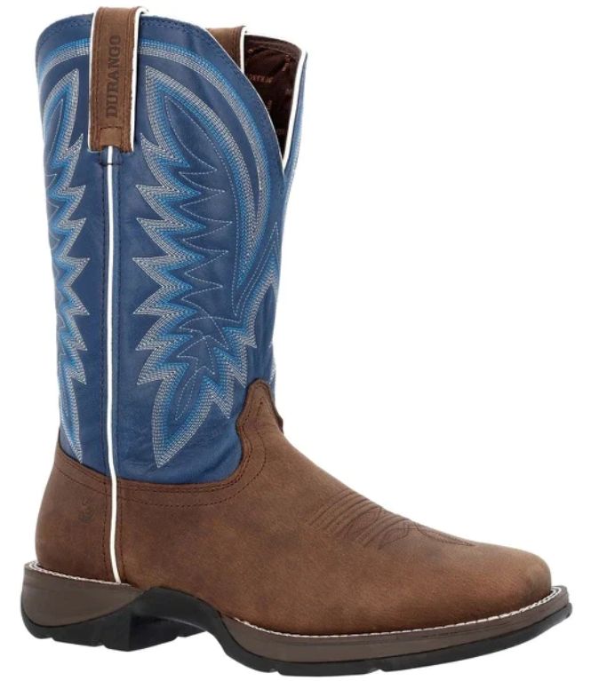 DURANGO REBEL 12&quot; BOOTS BROWN/DENIM BLUE
