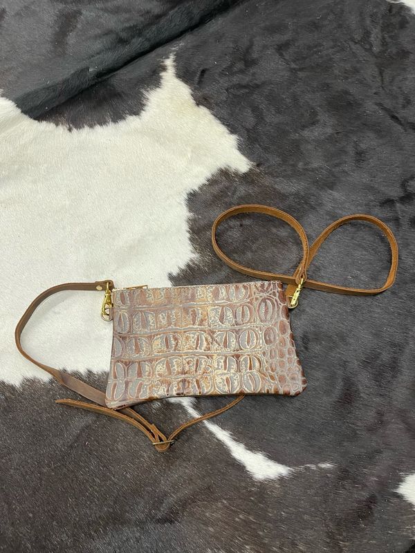 GENUINE ITALIAN LEATHER MINI CROSS BODY PURSE