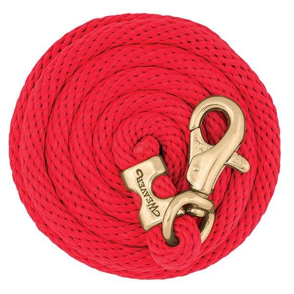 WEAVER 10&#39; POLY LEAD ROPE WITH BRASS PLATED BULL TRIGGER SNAP