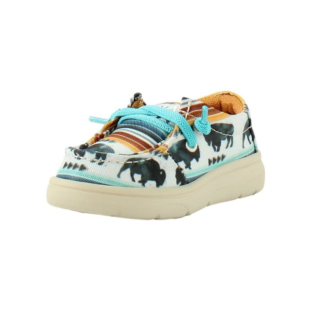 ARIAT TODDLER HILO LACE BUFFALO PRINT SHOE
