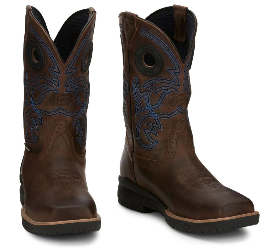 JUSTIN MEN&#39;S NITREAD 11&quot; CT TOFFEE BROWN COWHIDE BOOTS