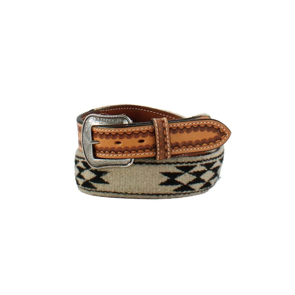 3D WESTERN TOOLED SUNRISE WOVEN BLANKET BELT